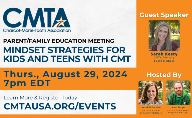 Mindset Strategies for Kids and Teens with CMT Meeting