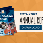 CMTA's 2023 Annual Report with graphic of cover of CMTA 2023 Annual Report.