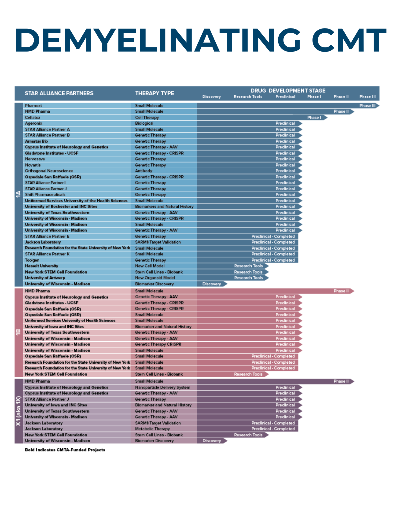 STAR Drug Development Pipeline Demyelinating CMT